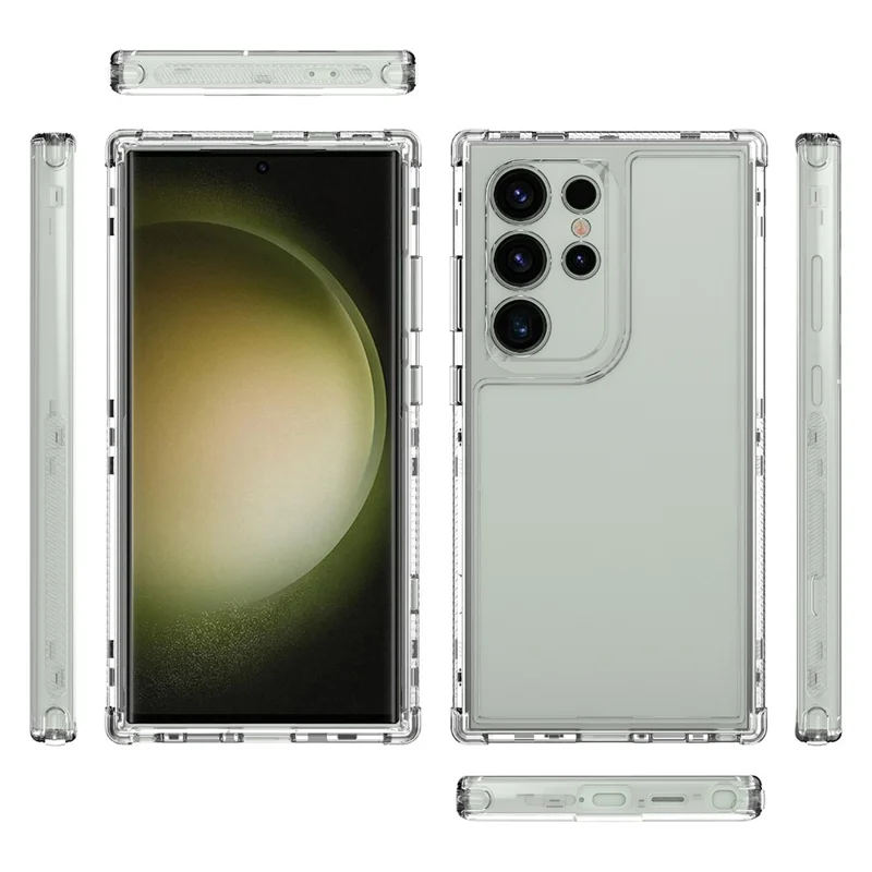 Pour Samsung Galaxy S23 Ultra Étui Acrylique+TPU Antichoc Coque Téléphone Transparente