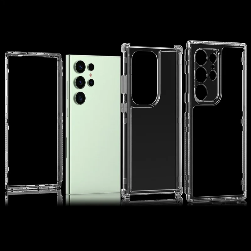 Pour Samsung Galaxy S23 Ultra Étui Acrylique+TPU Antichoc Coque Téléphone Transparente