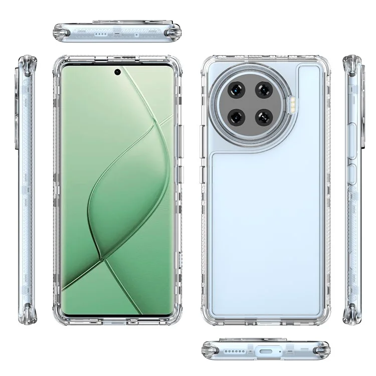 Para TECNO Spark 20 Pro+ Case Transparent Acrylic+TPU Hybrid Phone Cover