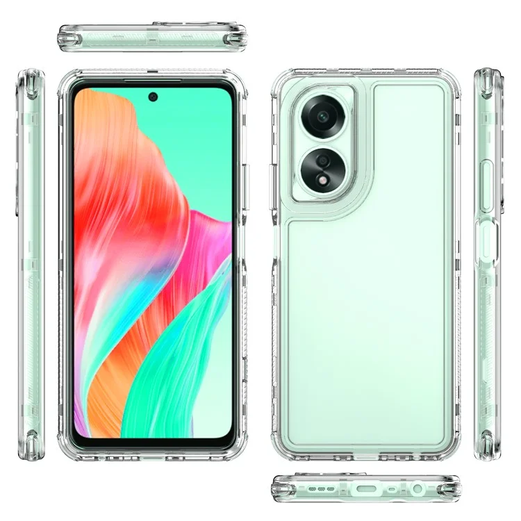 Чехол для Oppo A18 4G / A38 4G, акрил + TPU, 3-в-1