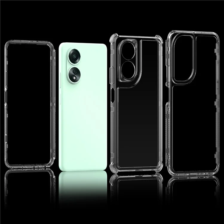 Чехол для Oppo A18 4G / A38 4G, акрил + TPU, 3-в-1