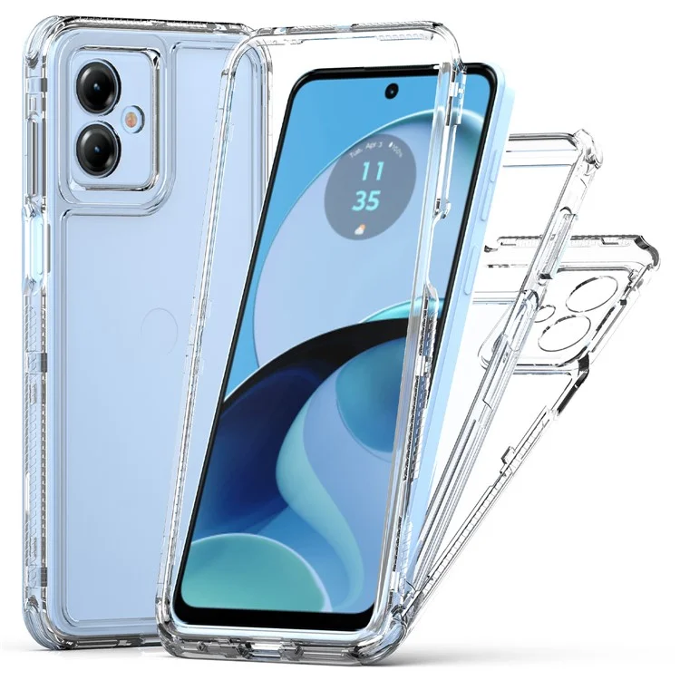 For Motorola Moto G14 4G Case 3-in-1 Acrylic+TPU Mobile Phone Cover