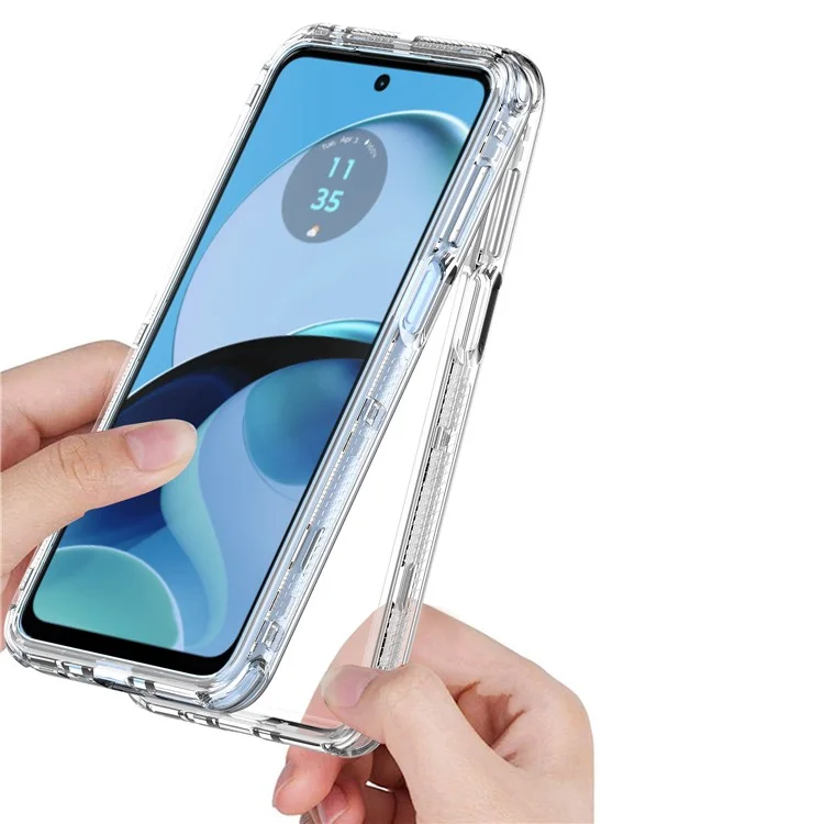 For Motorola Moto G14 4G Case 3-in-1 Acrylic+TPU Mobile Phone Cover