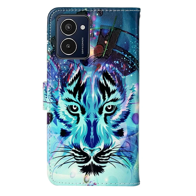 Voor HMD Pulse Pro hoesje met kaarthouder patroon lederen telefoonhoes - Wolf