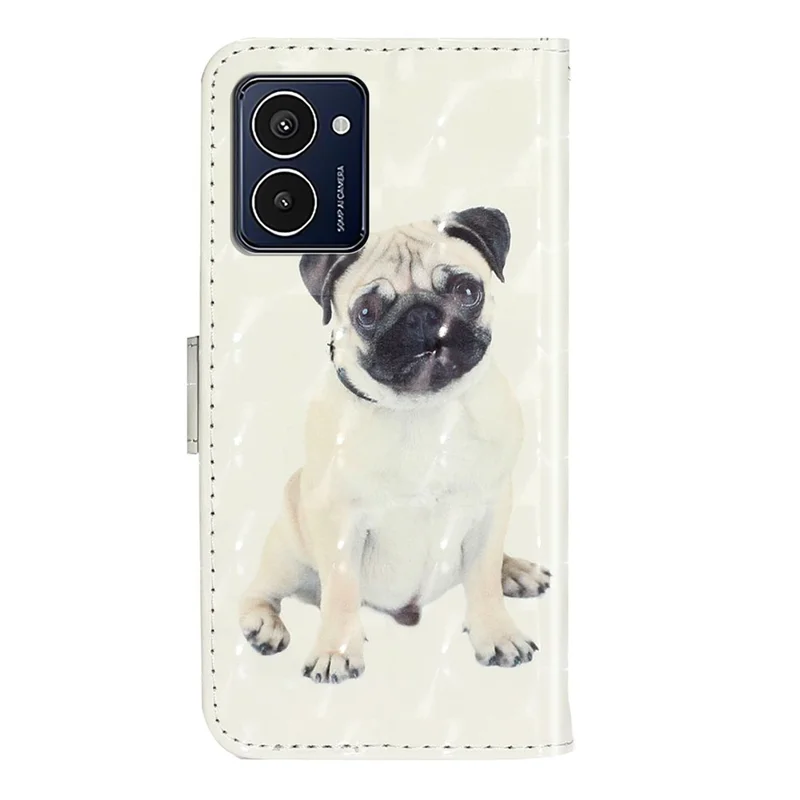 For HMD Pulse Pro Case 3D Pattern Printed Phone Leather Cover Handbag - Dog