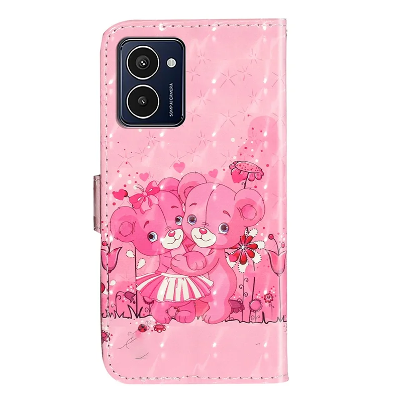 For HMD Pulse Pro Case 3D Pattern Printed Phone Leather Cover Handbag - Bears