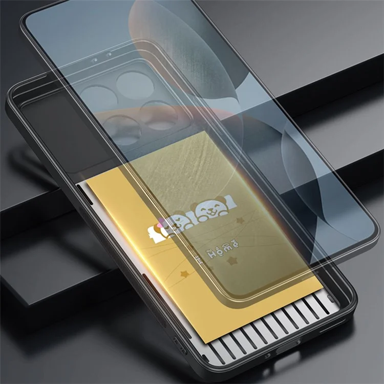 For Xiaomi Redmi K70E 5G Case TPU+Aluminum Alloy Anti-Fall Phone Cover Heat Dissipation - Silver