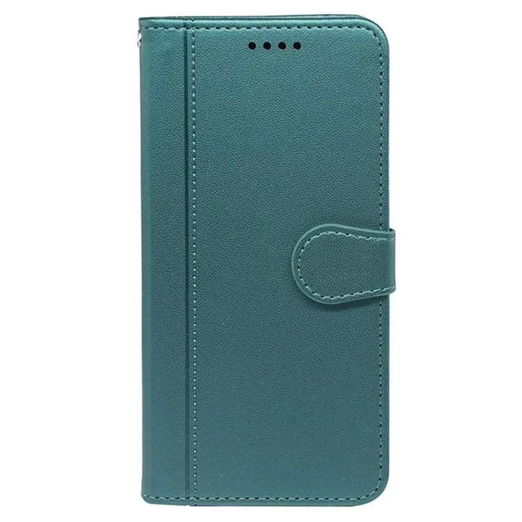 HX02 For Wiko T20 Wallet Case Magnetic Snap Leather Phone Cover with Strap - Green