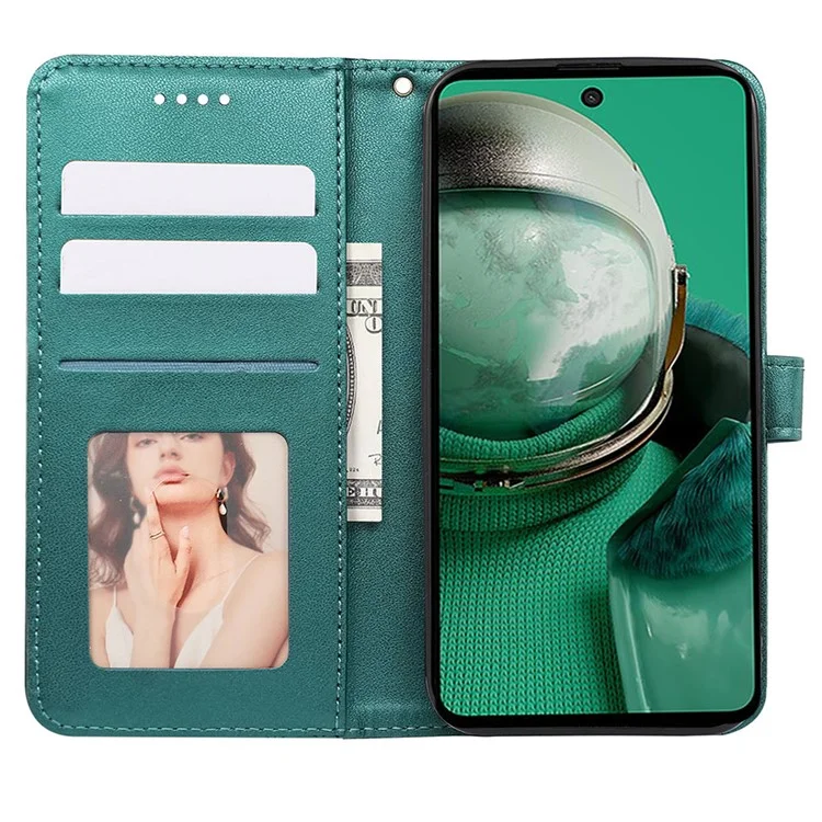 Funda de cartera con diseño a prueba de golpes para HMD Pulse Pro - Verde