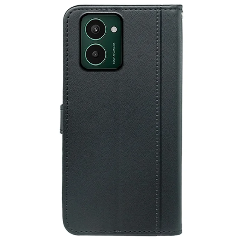 HX02 For HMD Pulse Pro Case Wallet Leather Phone Cover with Strap - Black