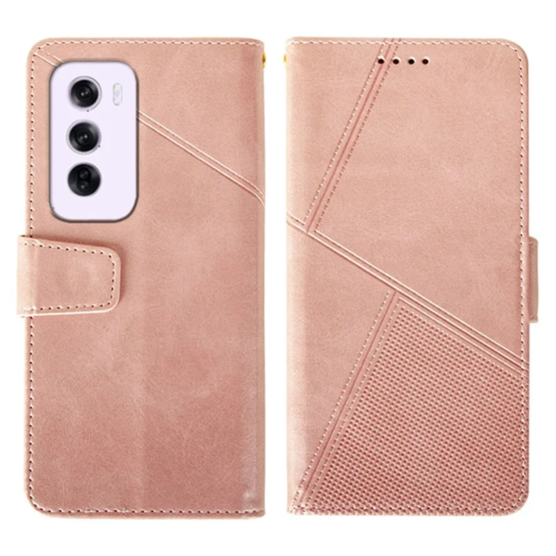 IDEWEI For Oppo Reno12 5G (Global) Wallet Phone Case Calf Texture Stand Leather Cover - Pink