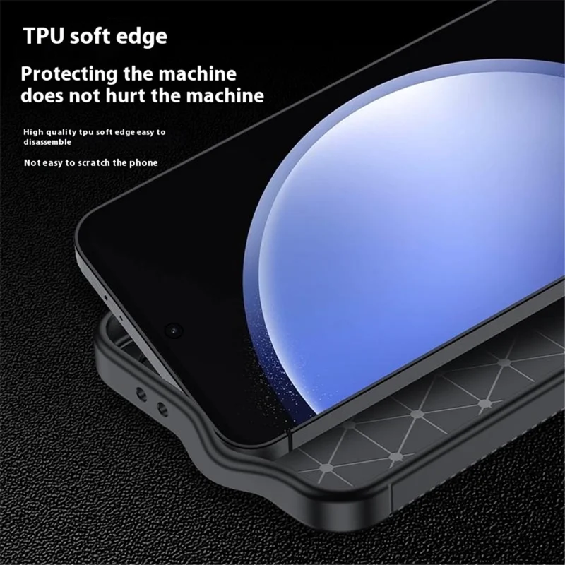 For Samsung Galaxy S24 FE Case Carbon Fiber Texture Soft TPU Phone Cover