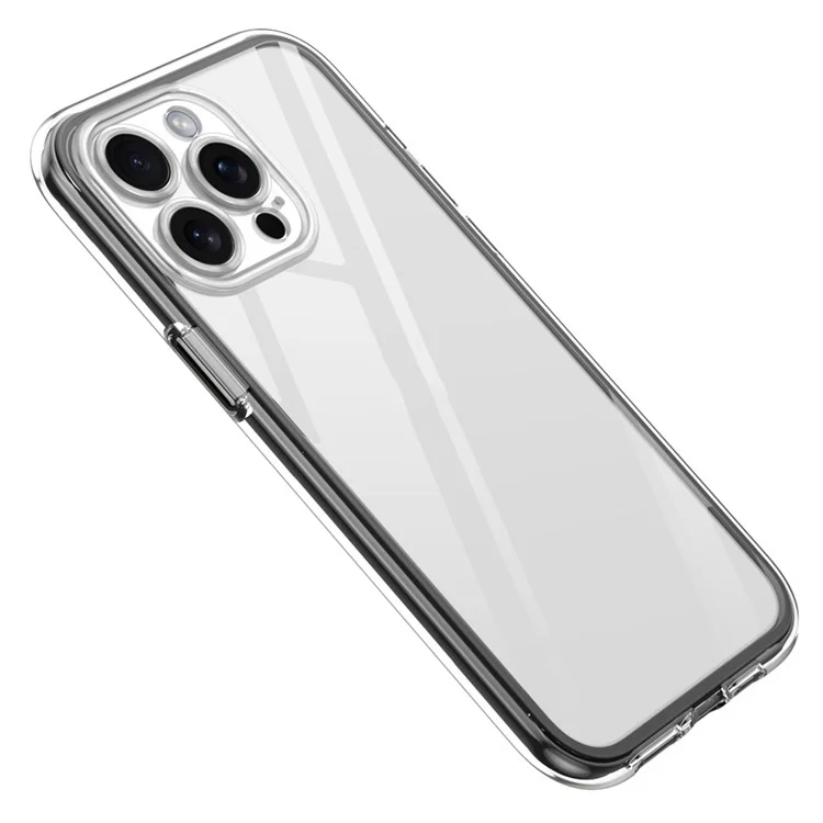 Y1 Series For iPhone 14 Pro Case Vacuum Airbag PC+TPU Phone Cover HD Transparent - Black