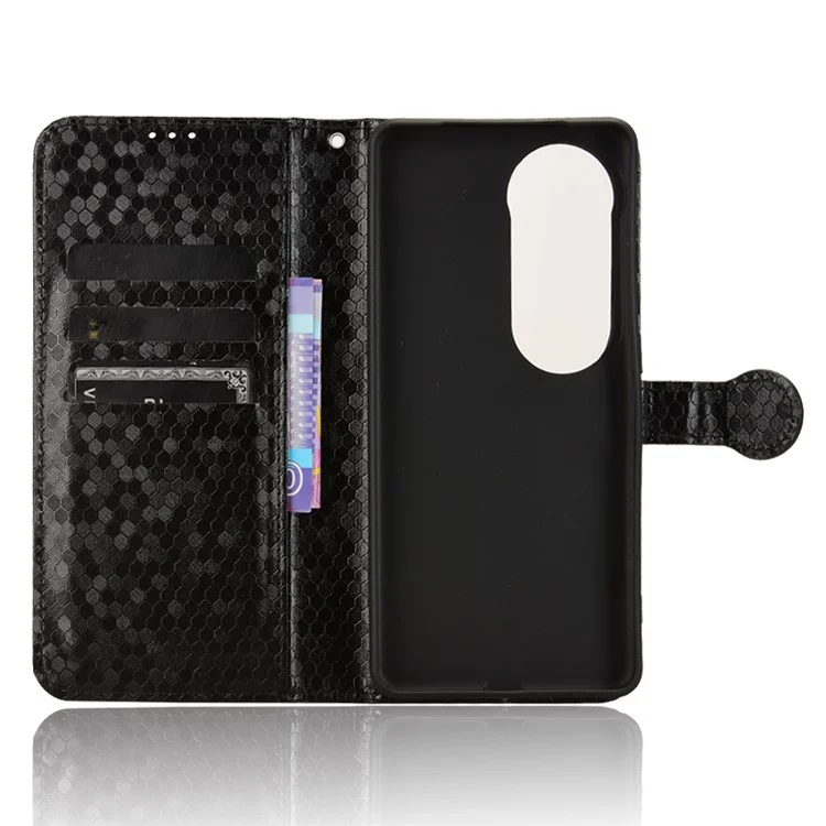 Für vivo S19 5G Wallet Case Dot Pattern Imprint PU Leder Handyhülle - Schwarz
