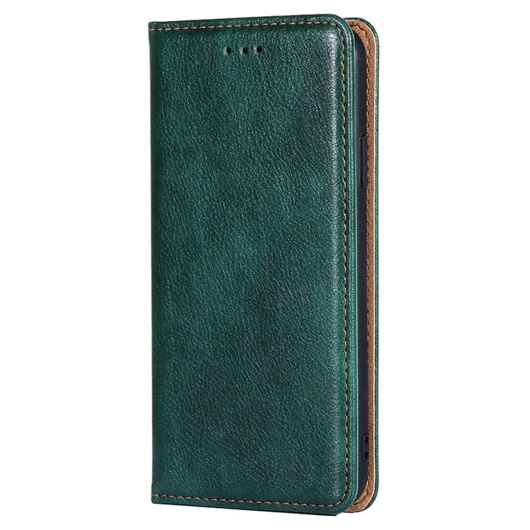 For Sony Xperia 5 IV 5G Magnetic Auto Closing PU Leather Wallet Stand Case Shockproof Phone Cover - Green