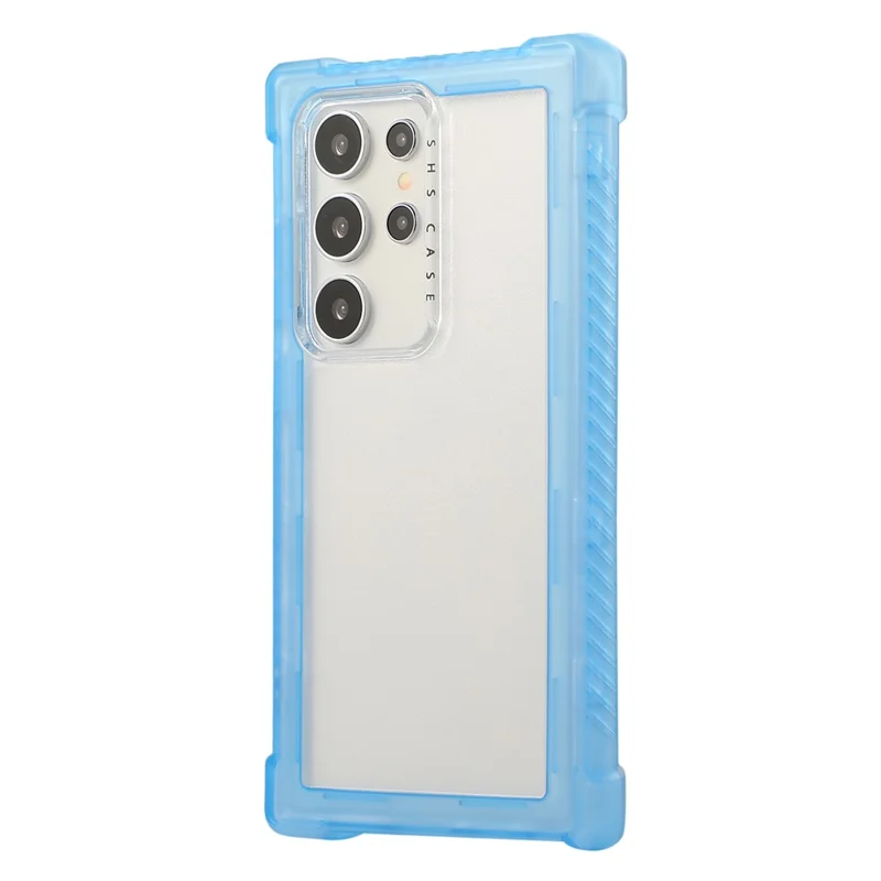 For Samsung Galaxy S24 Ultra Case TPU+PC 3-in-1 Protective Matte Phone Cover - Blue