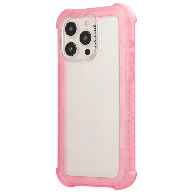 Чехол для iPhone 15 Pro Non-Slip Side Edge TPU+PC Matte Phone Cover - Pink