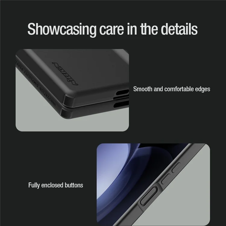 Capa dobrável Flex Pure NILLKIN para Samsung Galaxy Z Fold6 5G, silicone + PC, com caneta stylus - Preto