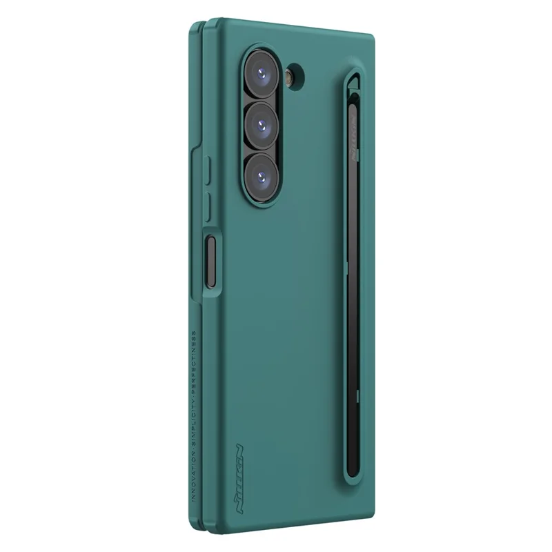 NILLKIN Flex Pure Fold Case for Samsung Galaxy Z Fold6 5G Silicone+PC Phone Cover with Stylus Pen - Green