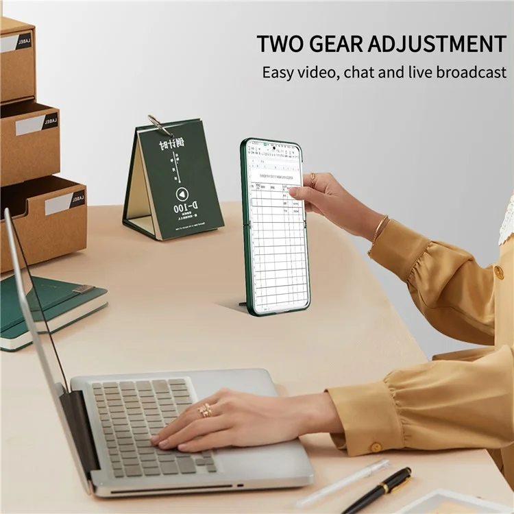 For Samsung Galaxy Z Flip6 5G Case Kickstand Anti-Scratch Hard PC Phone Cover - Green