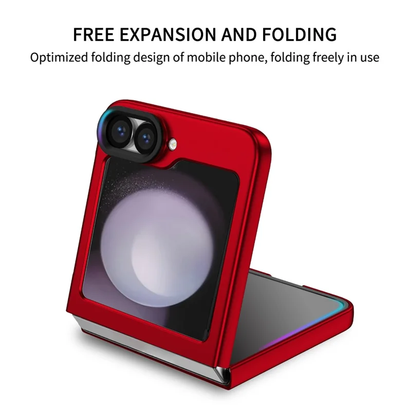 For Samsung Galaxy Z Flip7 FE 5G / Z Flip6 5G Case Kickstand Anti-Scratch Hard PC Phone Cover - Red