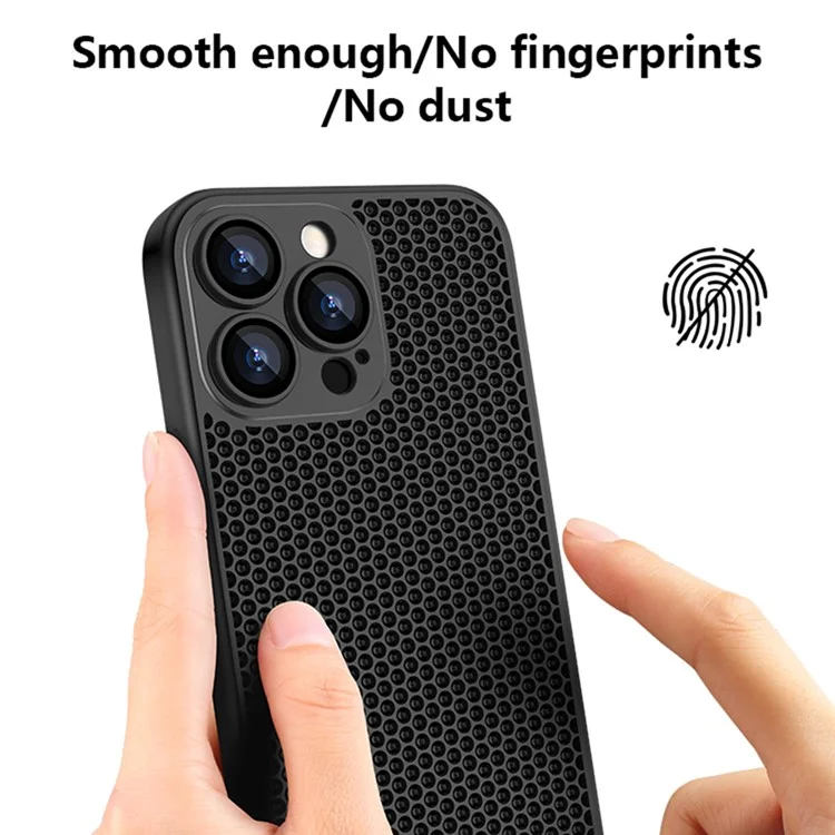 X-LEVEL For iPhone 13 Pro Max Case Hard PC Lens Protection Heat Dissipation Phone Cover - Black