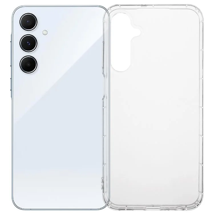 Pour Samsung Galaxy A55 5G Clear Case Anti-Drop TPU Phone Cover (Big Rear Lens Hole)