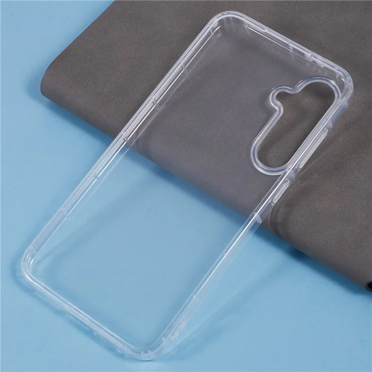 For Samsung Galaxy S24 FE Clear Case Anti-Drop TPU Phone Cover (Big Rear Lens Hole)