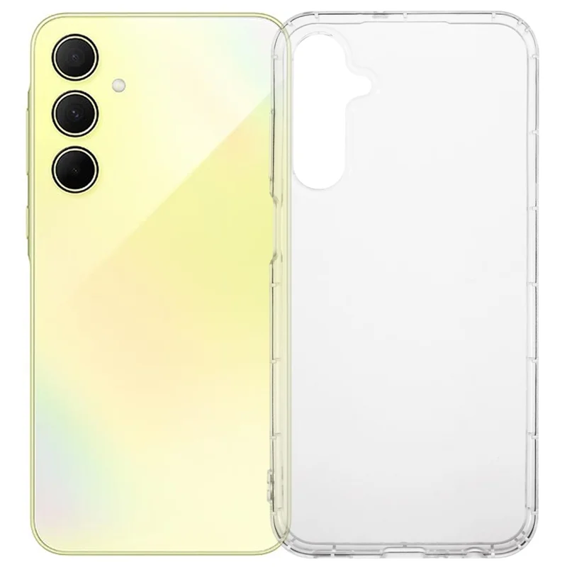 Per Samsung Galaxy A35 5G Cover Trasparente Anti-Goccia TPU Cover Telefono (Foro Obiettivo Posteriore Grande)