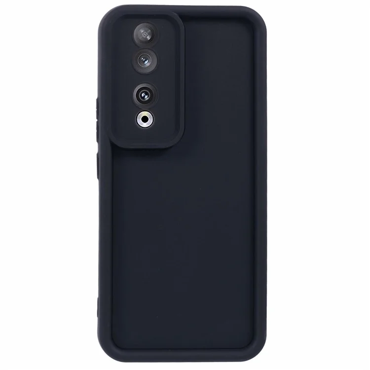 For Honor 90 Case Precise Lens Cutout Thicken Anti-Drop Matte TPU Phone Cover - Nero