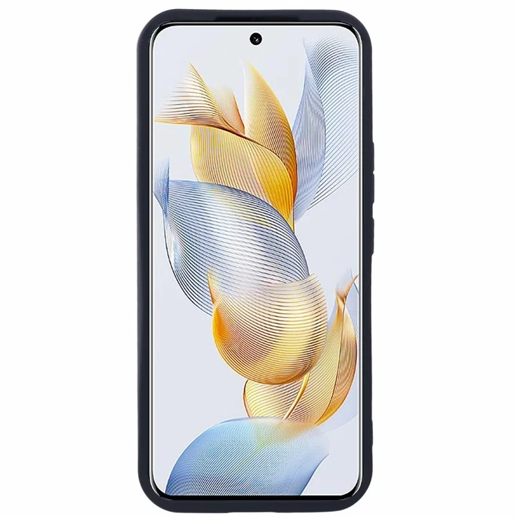 For Honor 90 Case Precise Lens Cutout Thicken Anti-Drop Matte TPU Phone Cover - Nero