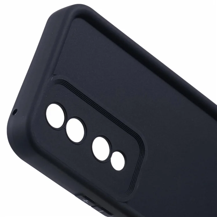 For Honor 90 Case Precise Lens Cutout Thicken Anti-Drop Matte TPU Phone Cover - Nero