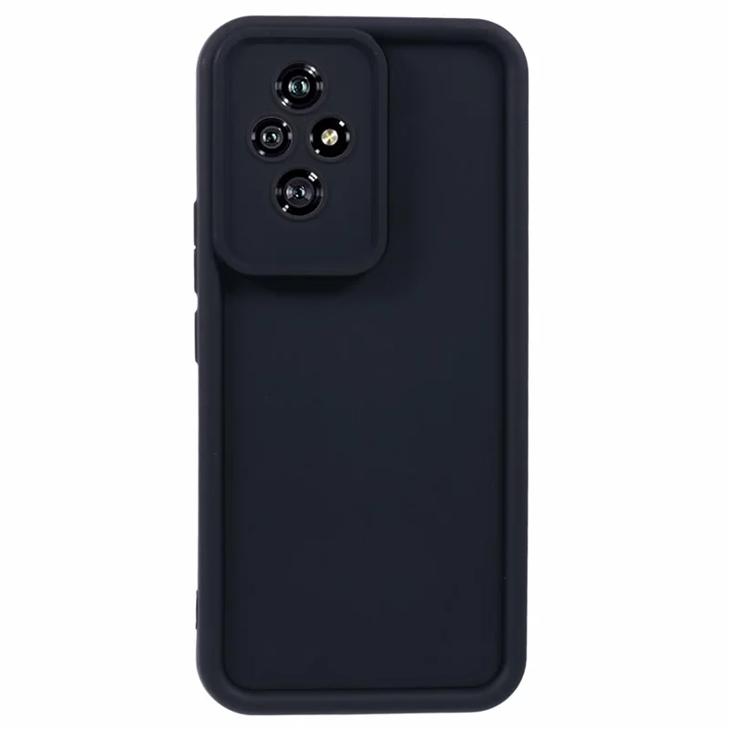 For Honor 200 5G Case Precise Lens Cutout Thicken Anti-Drop Matte TPU Phone Cover - Black