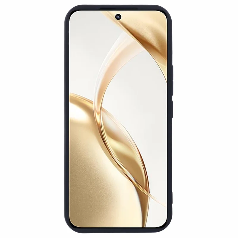 For Honor 200 5G Case Precise Lens Cutout Thicken Anti-Drop Matte TPU Phone Cover - Black