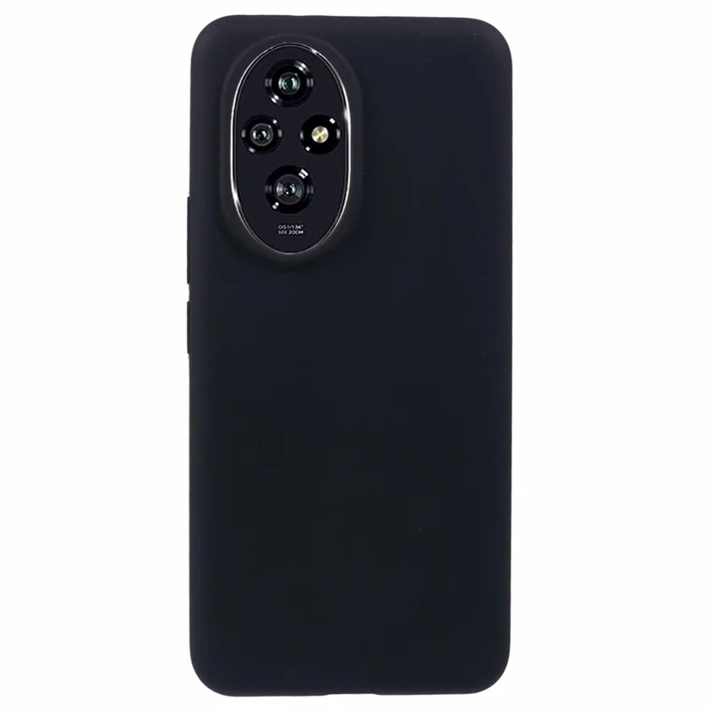 For Honor 200 5G Case Liquid Silicone Soft Lining Protective Phone Cover - Black
