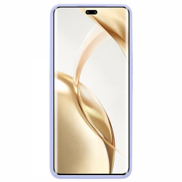 For Honor 200 Pro 5G Líquido Silicone Case Scratch-Proof Capa de Telefone Celular - Roxo Claro