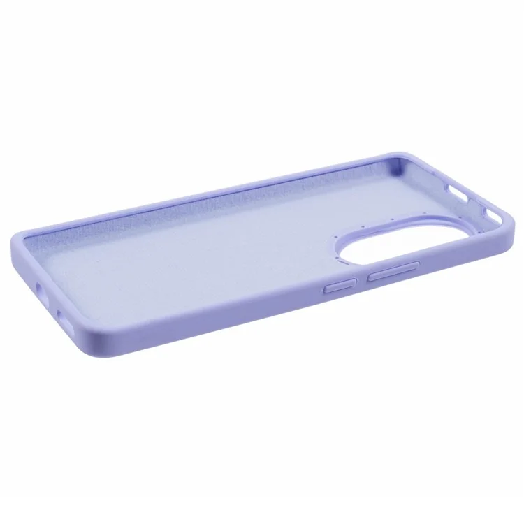 For Honor 200 Pro 5G Líquido Silicone Case Scratch-Proof Capa de Telefone Celular - Roxo Claro