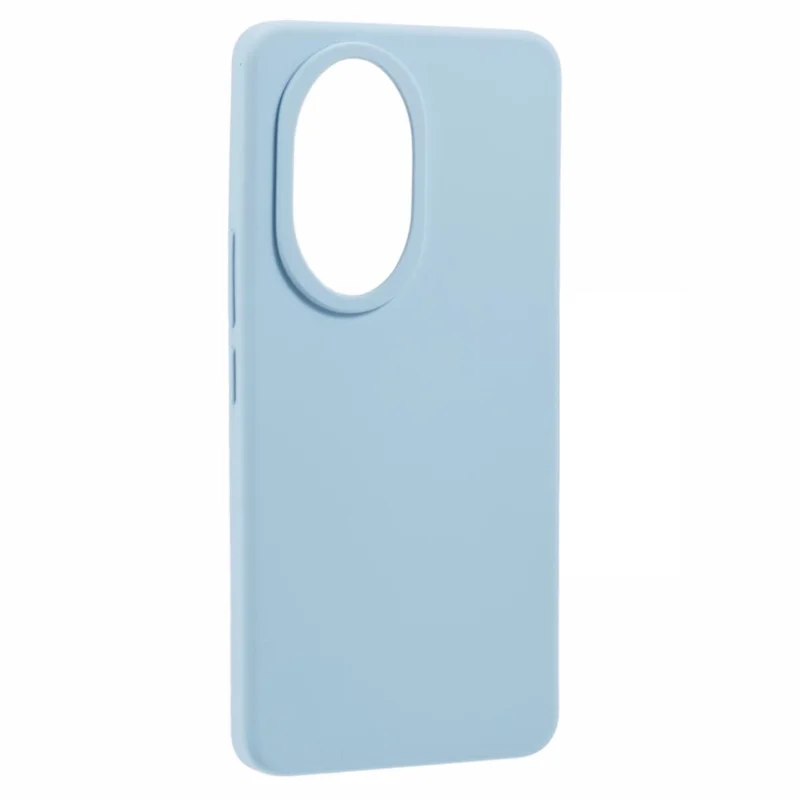 For Honor 200 Pro 5G Liquid Silicone Case Scratch-proof Cell Phone Cover - Baby Blue