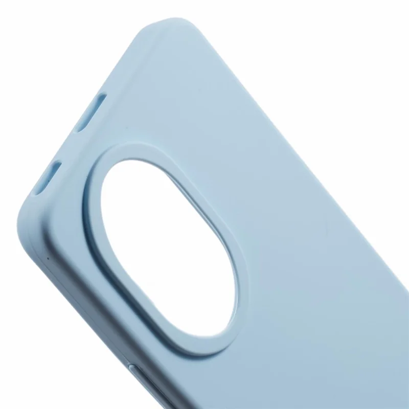 For Honor 200 Pro 5G Liquid Silicone Case Scratch-proof Cell Phone Cover - Baby Blue