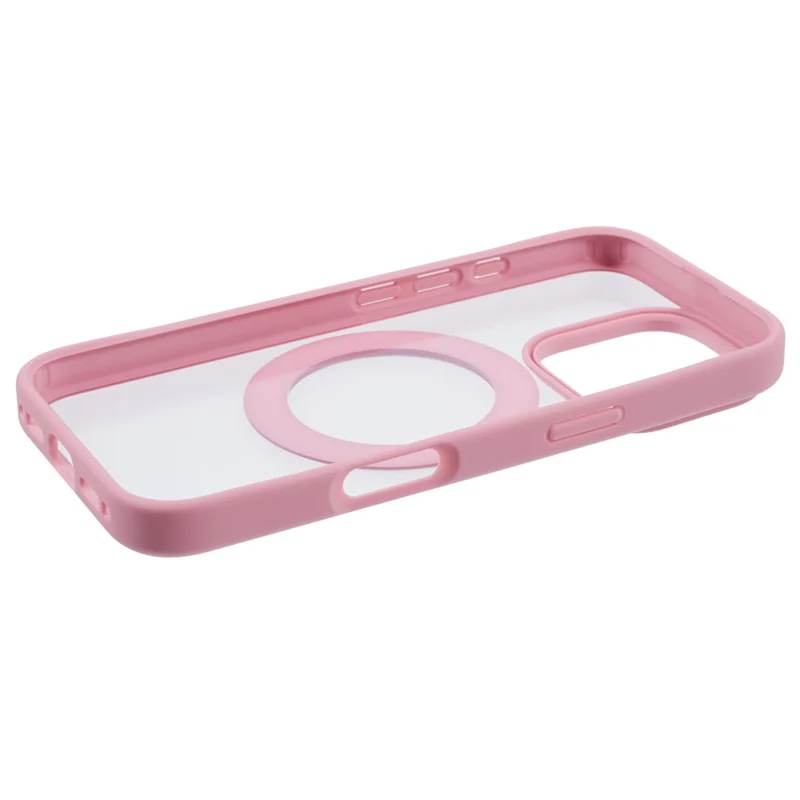 Para o caso do iPhone 16 Pro PC+TPU Phone Cover Rotação Anel Suporte Kickstand - Rosa