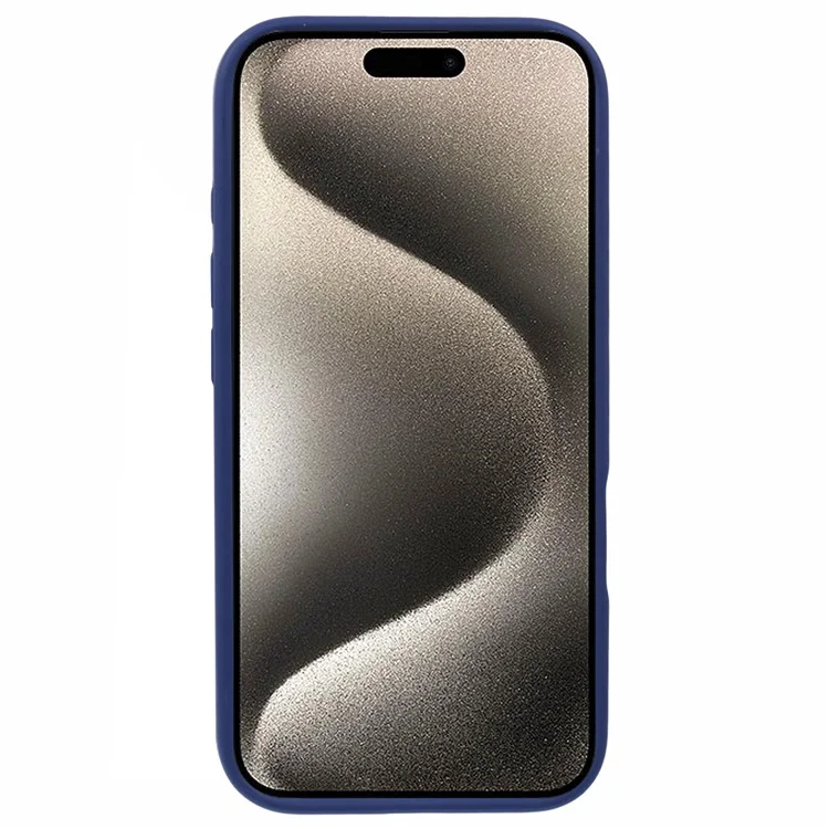 Für iPhone 16 Case mit integriertem Ständer PC+TPU Handyhülle mit Drehring - Blau