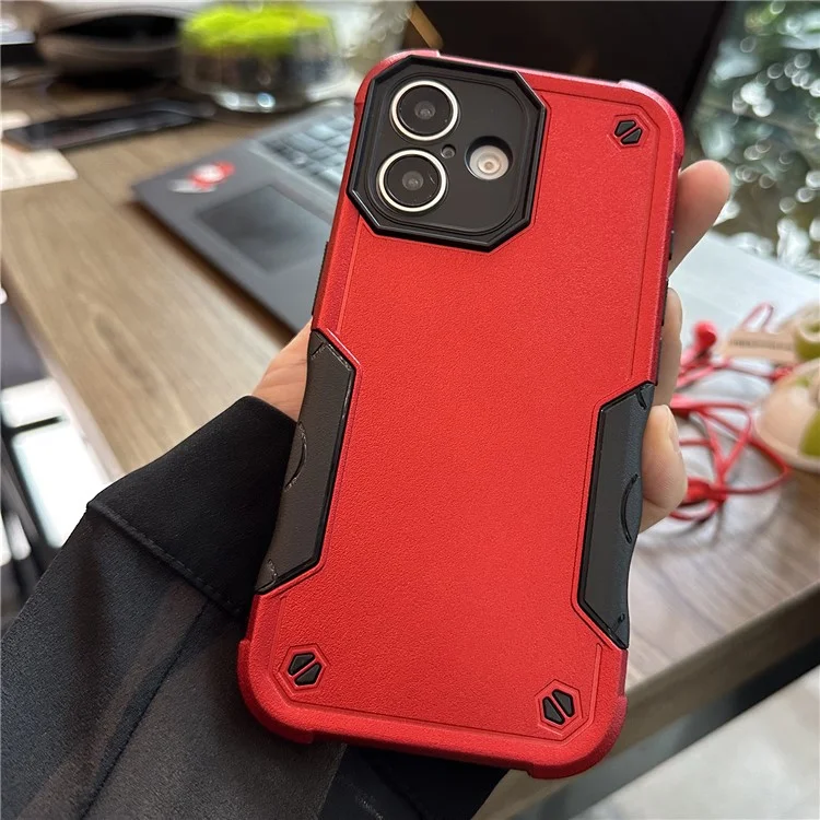 Per iPhone 16 Case PC+TPU Protective Phone Cover - Rosso