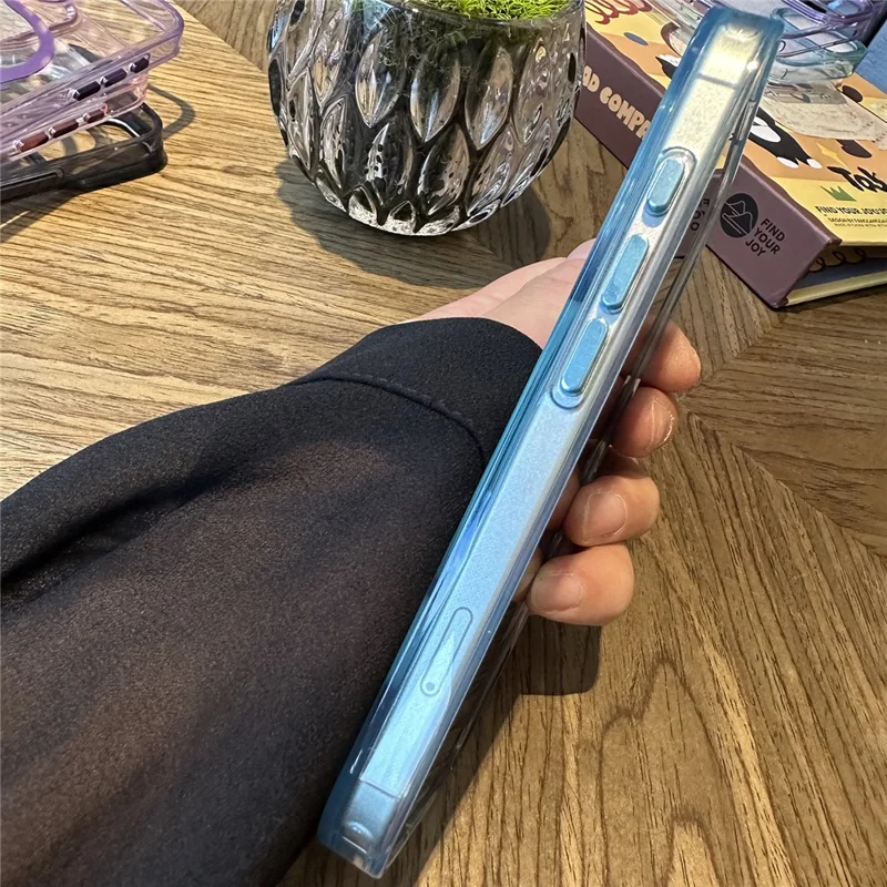 For iPhone 16 Plus Magnetic Case Anti-Drop PC+TPU Hybrid Phone Cover - Blue