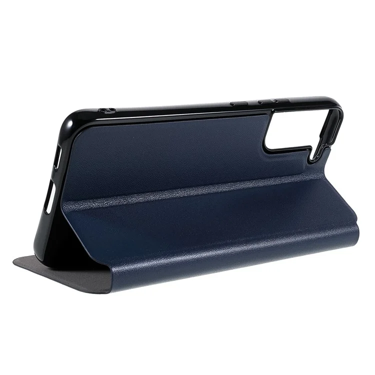 X-LEVEL Colorful-2 Series For Samsung Galaxy S23 Case Stand Leather Phone Cover Magnetic Absorption - Dark Blue