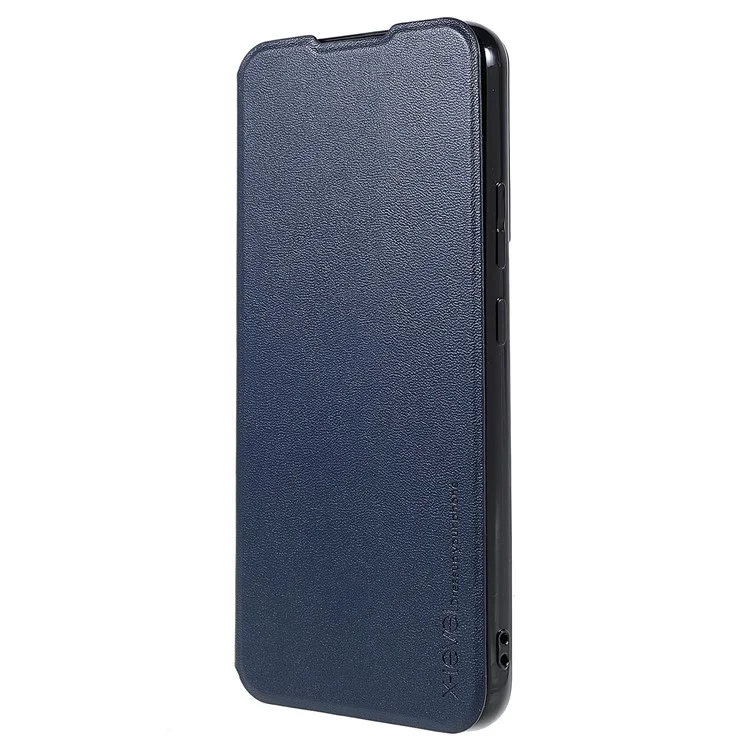 X-LEVEL Colorful-2 Series For Samsung Galaxy S23 Case Stand Leather Phone Cover Magnetic Absorption - Dark Blue