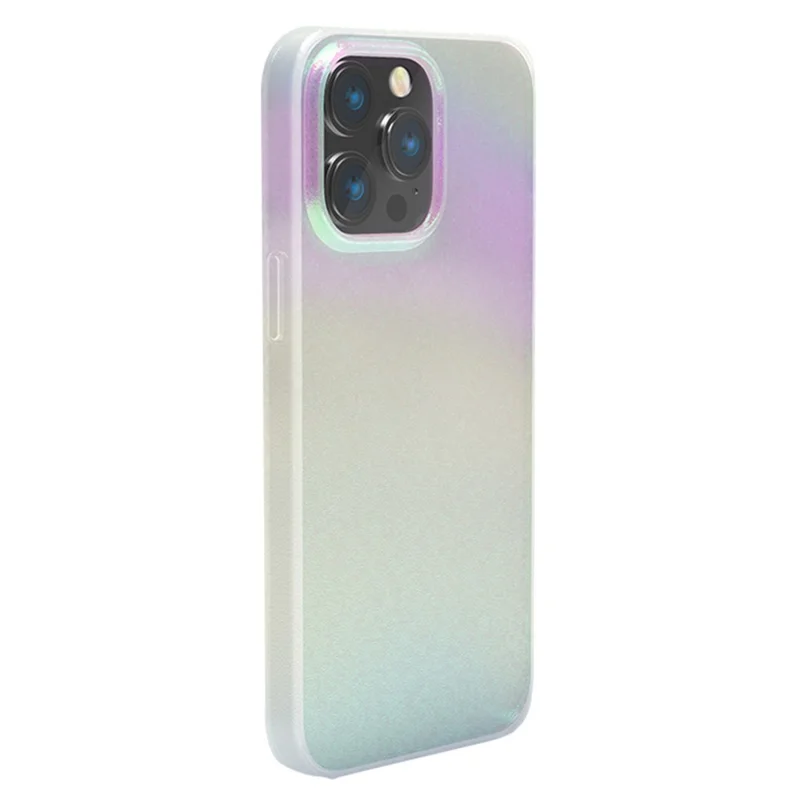 X-LEVEL Para iPhone 14 Pro Max Case PC+TPU Capa Protetora de Telefone Aurora Laser Rainbow - Colorido