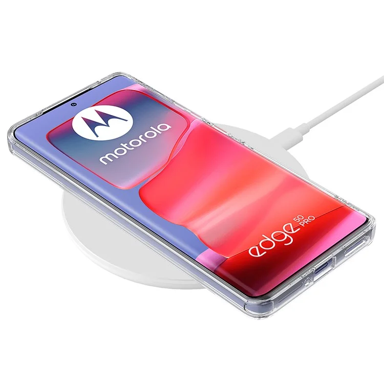 Für Motorola Edge 50 Pro 5G Klare Hülle TPU+Acryl Magnetische Telefonabdeckung Kompatibel mit MagSafe