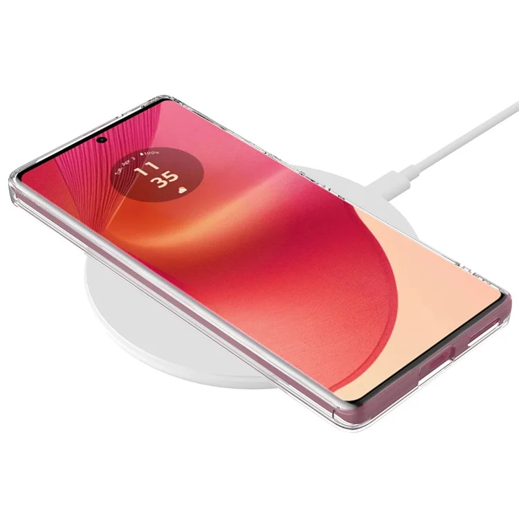 Para Motorola Edge 50 Fusion 5G Capa TPU+Acrílico Capa de Telefone Magnética Compatível com MagSafe