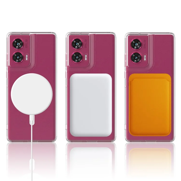 Para Motorola Edge 50 Fusion 5G Capa TPU+Acrílico Capa de Telefone Magnética Compatível com MagSafe