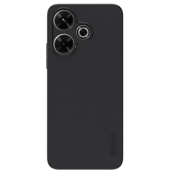 NILLKIN Frosted Shield Phone Case per Xiaomi Redmi 13 5G / 13 4G / Note 13R 5G / Poco M6 4G Custodia rigida in PC - Nero
